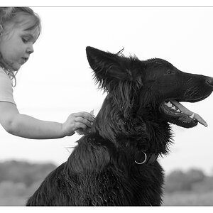 Mädchen mit Hund
