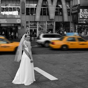 Braut am Times Square