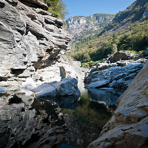 Valle Maggia - Die Maggia nördlich von Ponte Brolla