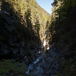 Rofflaschlucht - Blick nach Norden aus der Rofflaschlucht hinaus