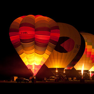 Ballonglühen ohne mond