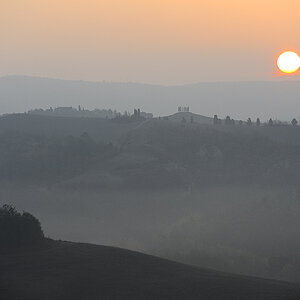 Sonnenaufgang in der Crete Senesi 2