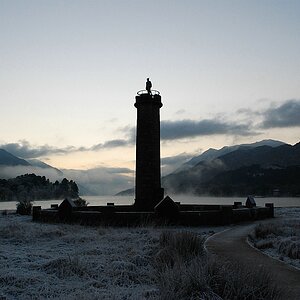 Glenfinnan Monument bei gekühlten -20°C