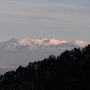 150mm vom Balmberg(CH), 120Km entfernte Alpen ji
