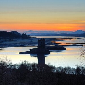 HDRI - Castle Stalker nach dem Sonnenuntergang