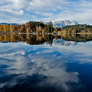 Schwarzsee bei Kitzbühel - Blick auf den Wilden Kaiser (bei Föhn)