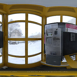 Telefonzelle von innen