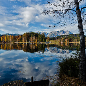 Schwarzsee bei Kitzbühel - Blick auf den Wilden Kaiser (bei Föhn)