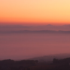 Morgendlicher Ausblick von Montalcino