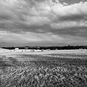 Feld Strohballen
