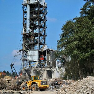 Abrissarbeiten bei den Glaswerken in Herzogenrath