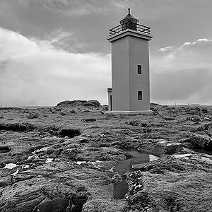 leuchtturm stafnesviti suedwestisland