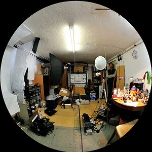 Mit dem alten zirkulären DX-Fisheye