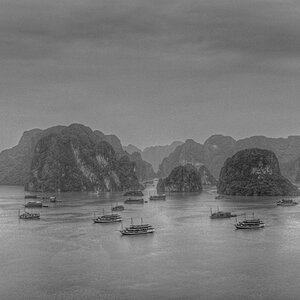 Vietnam
Ha Long Bay
Panorama
Meer
s/w
Schwarz/Weiss