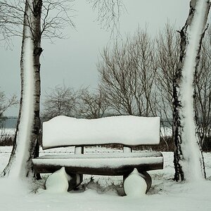 Schneebank in Dorfmark, 2009