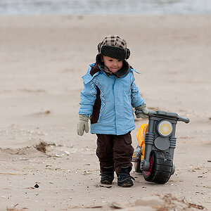 mit Mopet am Strand