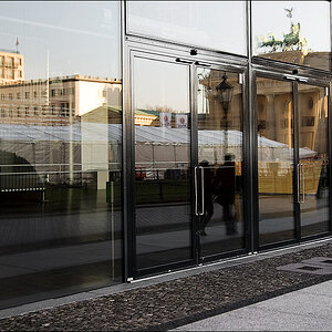 Stadt hinter Glas