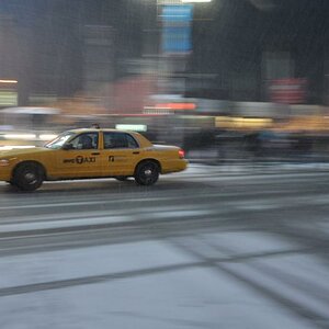 NYC Cab im Schnee