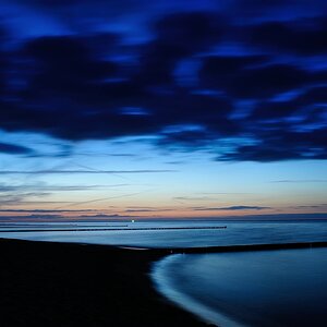Kölpinsee/Usedom am Meer bei Nacht