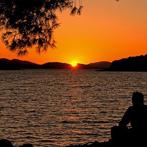 Sonnenuntergang Bucht auf Murter kompr