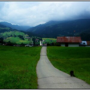Der Weg nach Riezlern - ja auch der Hund war mit!