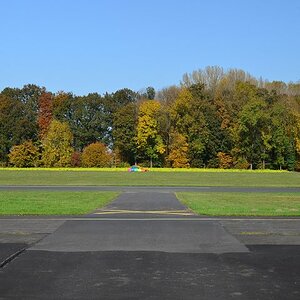 Farbe am Ende der Rollbahn