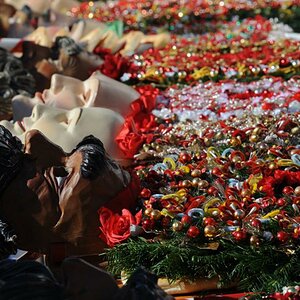 Vor Beginn des Schemenlaufs werden die Larven abgelegt