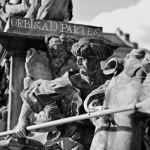 Markgrafenbrunnen
vor dem Bayreuther Schloß
(der Türke auf stürzendem Roß)