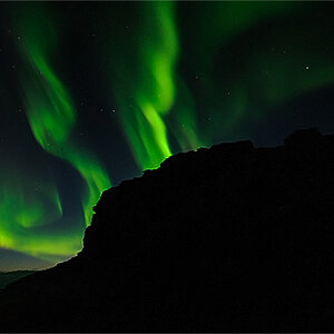 Stykkishólmur Breiđasund Polarlicht Panorama 1
