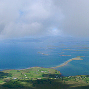 Irland: Aussicht vom Croagh Patrick 764m