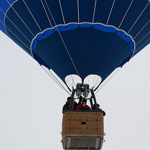 Heißluftballon runterschauen
