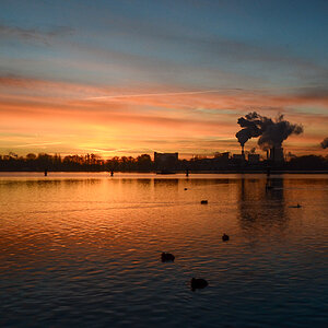 Sonnenaufgang am Spandauer See