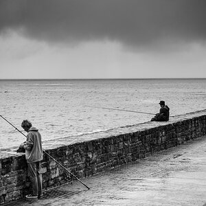 San Sebastian - Angler (oder: Im Trüben fischen)