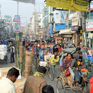 Rikschas in Bogra 7841