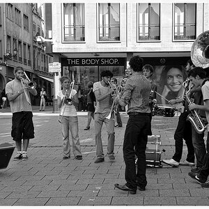 Musikanten sind in der Stadt