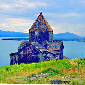 lake servan with monastry noraduz