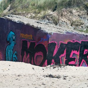 Atlantik, Frankreich, Bunker, Graffiti 5