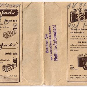 Passbildhülle Rückseite 50er