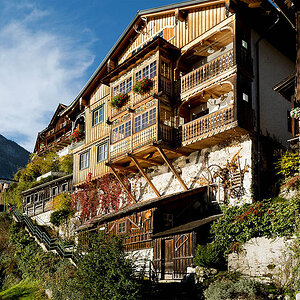 2131021 71K 0599 Häuser Hallstatt 1080