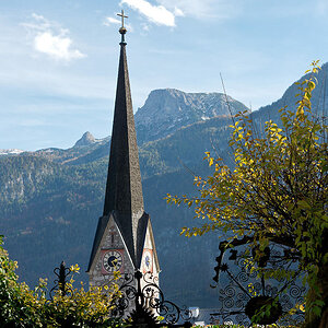 2131021 71K 0717 Kirchturm Hallstatt 1080