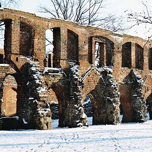 Klosterruine Eldena im Winter