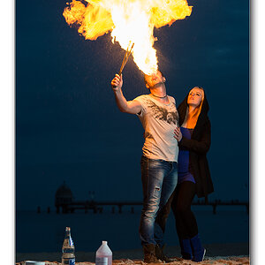 feuer mit blitz