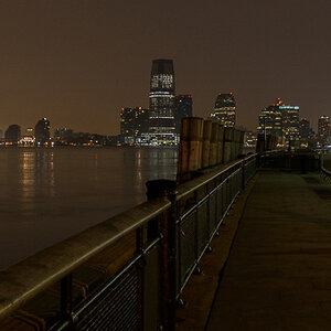 Battery Park bei Nacht