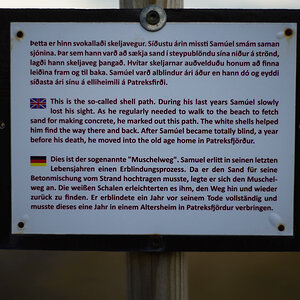 Muschelweg Schild