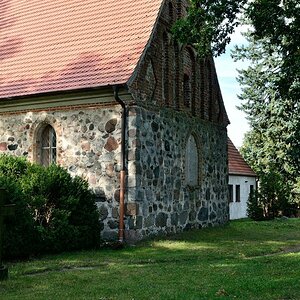 Mellenthin (Usedom), Dorfkirche/Rückseite MHX5236xx
