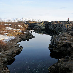 Thingvellir, Grabenbruchzone der amerikanischen und europäischen Kontinentalplatte