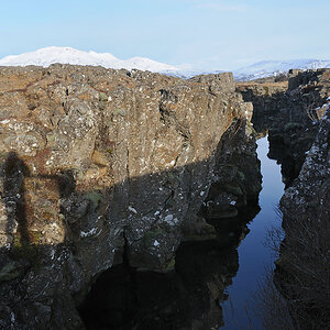 Thingvellir, Grabenbruchzone der amerikanischen und europäischen Kontinentalplatte
