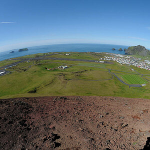 Blick auf Heimaey-Vestmannaeyjar
