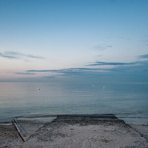 Blick in die Ferne, Abendstimmung an der Ostsee