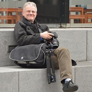 Fotograf auf Treppe